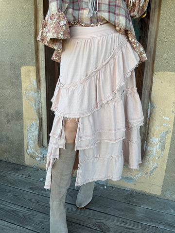 🌸 Prairie Muse Tiered Maxi Skirt