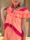 Lumi Peach Ruffle Set by Lady the Brand
