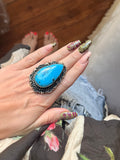 Turquoise Teardrop Statement Ring