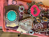 “Honky Tonk Buckle Necklace” – Art by Amy Belt Buckle Statement Chain