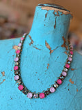 Pink Stardust Full Circle Necklace