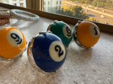 “Cue the Sparkle Rings” – Upcycled Pool Ball Stretch Rings