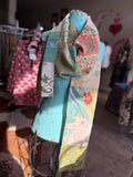 Jaded Gypsy Kantha Patchwork Skinny Scarf