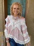 Blushing Heirloom Lace Blouse