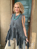 Move with the Wind Tank in Charcoal by Jaded Gypsy