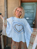 Heartstrings Patchwork Poncho Top