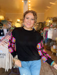 It's A Vibe Crochet Sleeve Sweater