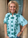 Ocean Breeze Printed Blouse