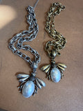 Queen Bee Pearl Pendant Necklace