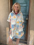 Grandma's Garden Patchwork Shirt Dress
