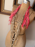 Art By Amy Coco Pearl/Rose Fringe Necklace