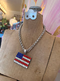Crystal Flag Necklace