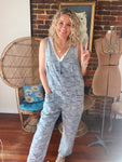 Vintage Washed Checker Denim Overalls