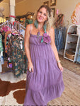 Faded Grape Gauze Maxi Dress