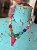 “Raspberry Rodeo Necklace” by Jennifer Thames Originals