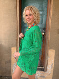 Lucy Green Crochet Tunic / Dress by Lady the Brand