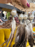 A Rare Bird Pearl Feather Earrings