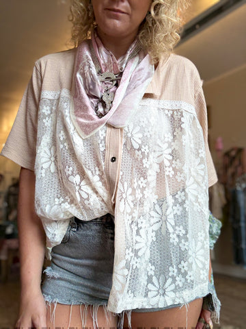 Whispering Lace Button-Up