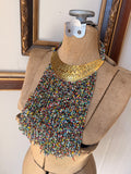 Golden Nomad Seed Bead Bib Necklace