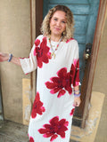 Holiday Bloom Kaftan Dress