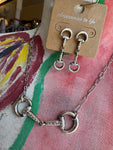 AB Snafflebit Necklace & Earrings Set