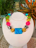 Eclectic Dream Statement Bead Necklace by  Jennifer Thames