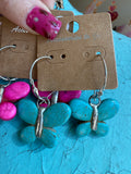 Dyed Howlite Butterfly Earrings