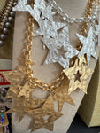 Matt Star Charm Necklace Gold or Silver