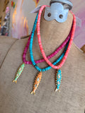 Color Current Gemstone Fish Necklace by Jennifer Thames Originals