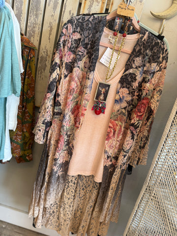 Blush Noir Floral Lace Cardigan