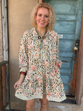 Wildflower Leopard Hoodie Dress