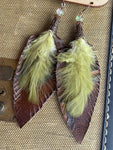ARB Nomad Olive Feather Earrings