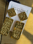 JTO Golden Etch Dangle Earrings