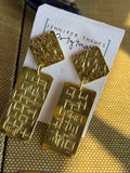 JTO Golden Etch Dangle Earrings