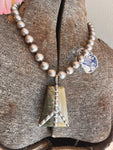 Jasper Peace on Navajo Pearls Necklace