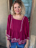 Mulberry Bloom Babydoll Top