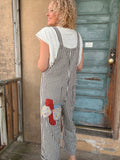 Patchwork Daydream Striped Overalls
