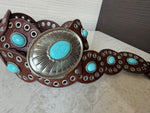 Brown/Turquoise Trail Belt