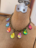 Prismatic Teardrop Necklace