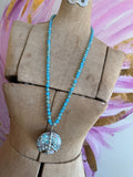 Hippie Chic Wearable Art - Gemstone Peace Necklace I