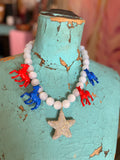Wild Horse Necklace - Star Red White & Blue