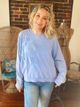 Periwinkle Daisy Pullover