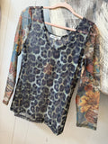 A Rare Bird “Leopard Bee” Mesh Top