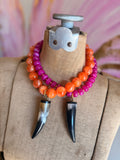 Wild Horn Acrylic Necklace by Jennifer Thames Originals