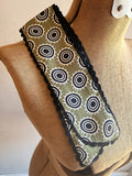 Midnight Olive Silk Twilly