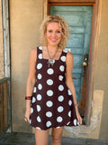Cocoa Dot Bubble Mini Dress