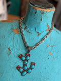 High Desert Cactus Howlite Necklace