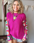 Retro Magenta Sweater