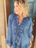 ARB Denim Ruffle Shirt