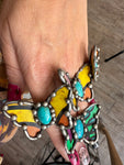 🦋 “Butterfly Garden Ring” – Art by Amy Adjustable Statement Ring